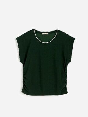 Madewell Side-Cinch Muscle Tee Summit Green sz M NWT